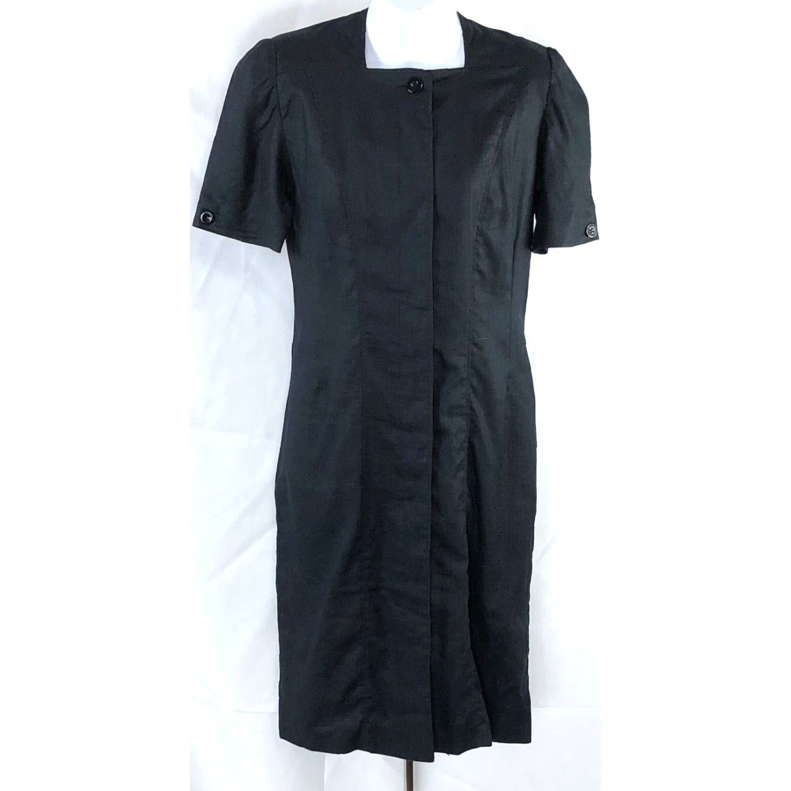 midi dress a line long sleeve The Linen A-Line Midi Dress