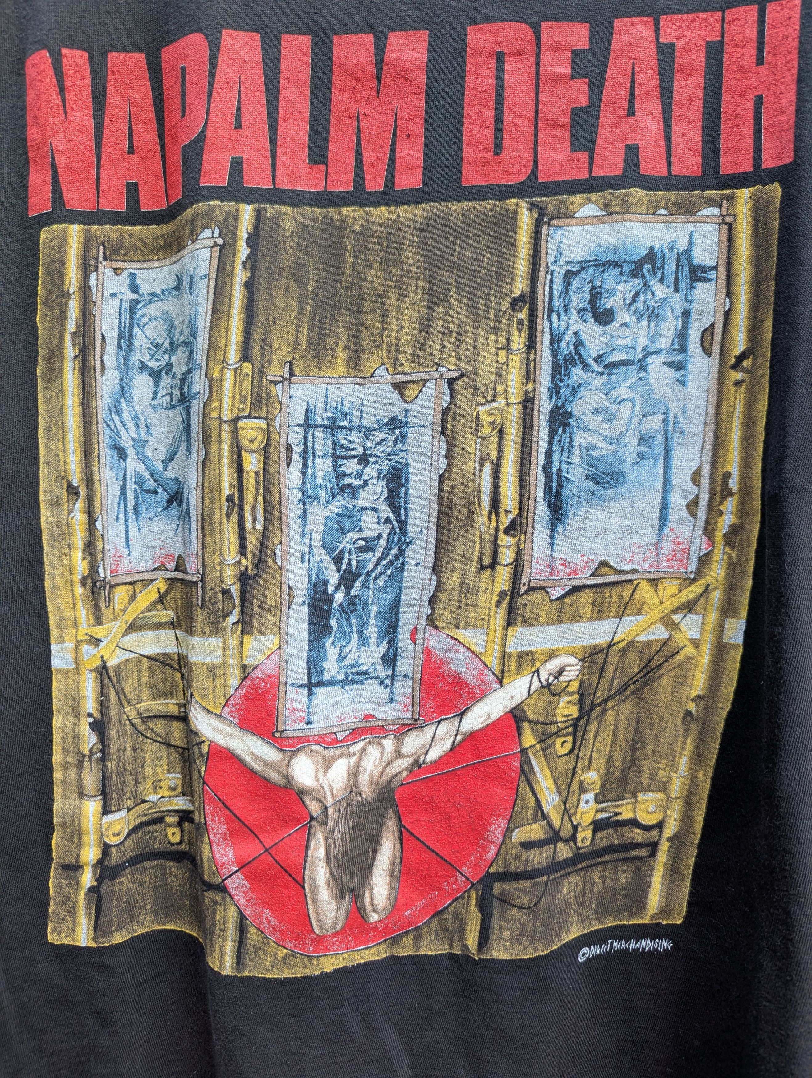 Band Tees Napalm Death 1991 Size US L / EU 52-54 / 3 - 6 Thumbnail