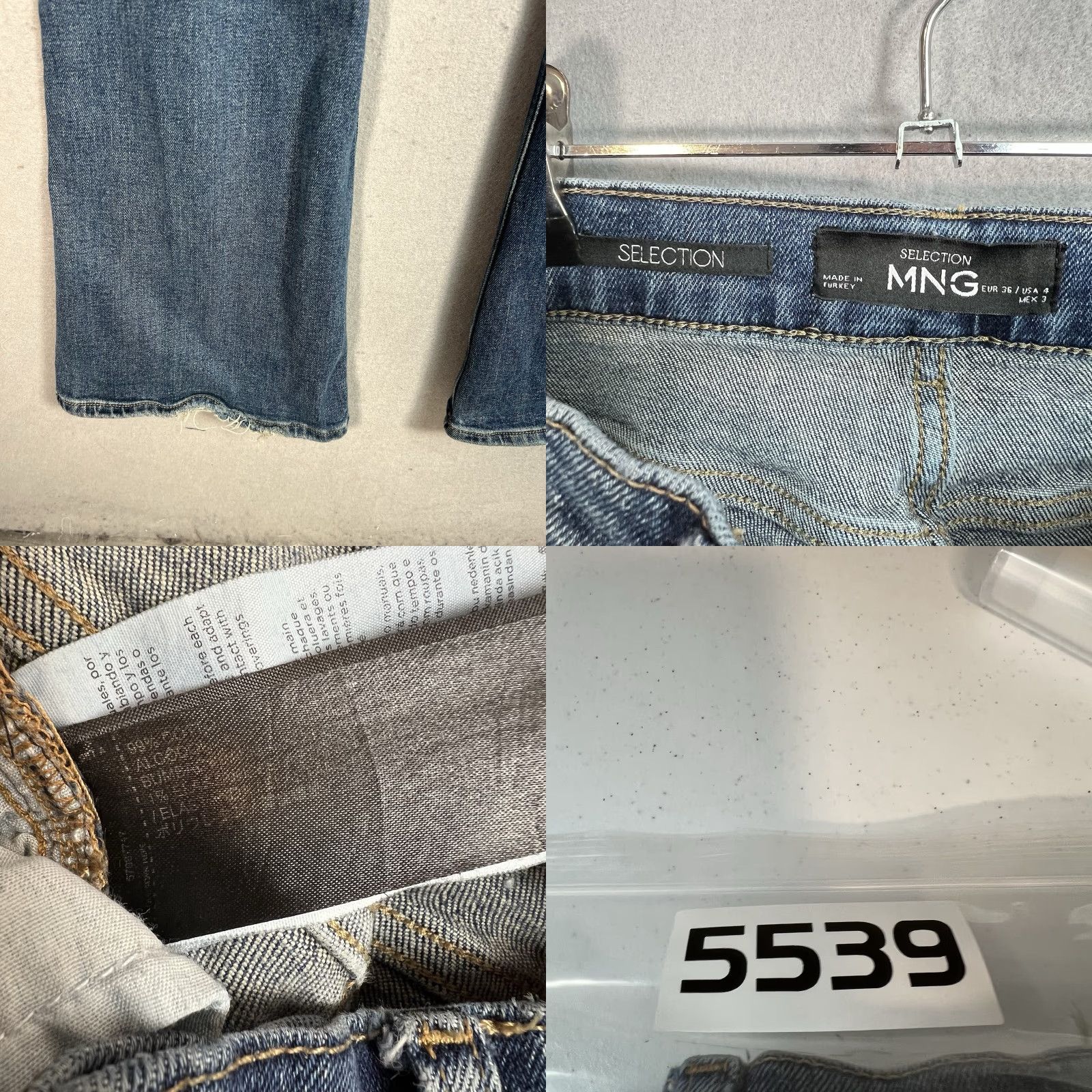 Mango Mango MNG Selection Flare Leg Jeans Womens 4 Blue Medium Wash High Waist Denim Cotton Blend Regular Size 4 Womens Size 27" / US 4 / IT 40 - 8 Thumbnail