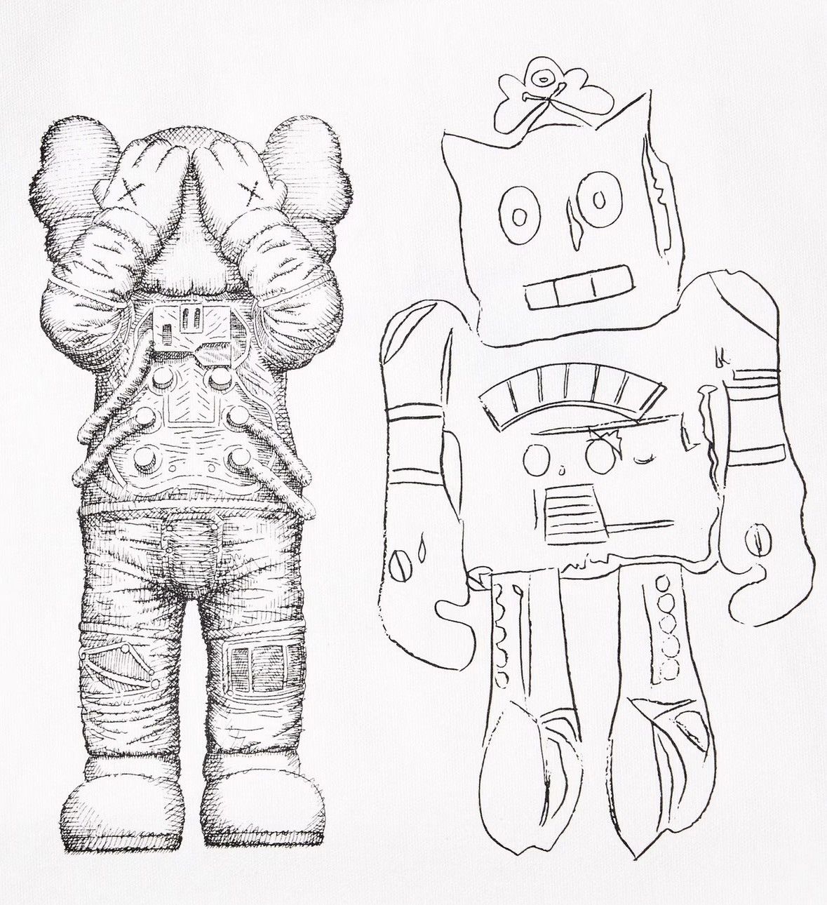 Andy Warhol × Japanese Brand × Kaws KAWS + Warhol 2Way Tote Bag White Size ONE SIZE - 4 Thumbnail