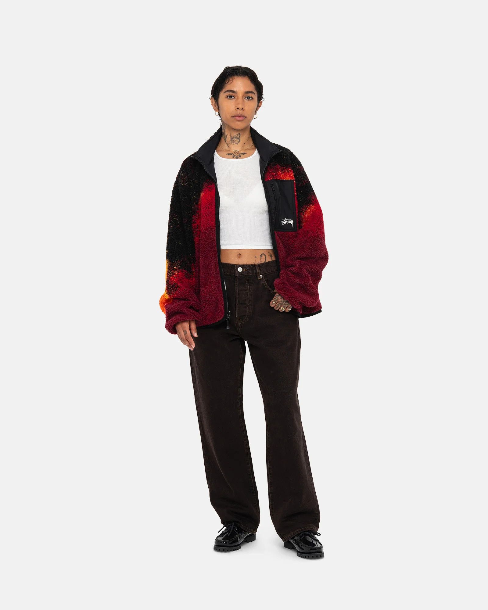 Stussy SHERPA REVERSIBLE JACKET LAVA Size US XL / EU 56 / 4 - 8 Thumbnail