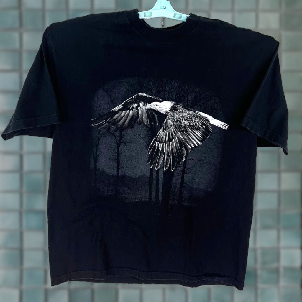 AAA AAA Bald Eagle T-Shirt Adult XL Black Graphic Nature Tee Mens Size US XL / EU 56 / 4 - 1 Thumbnail