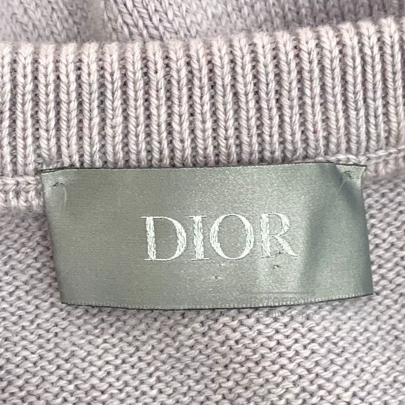 Dior Dior Purple logo embroidered cashmere round neck single-br Size US XS / EU 42 / 0 - 5 Thumbnail