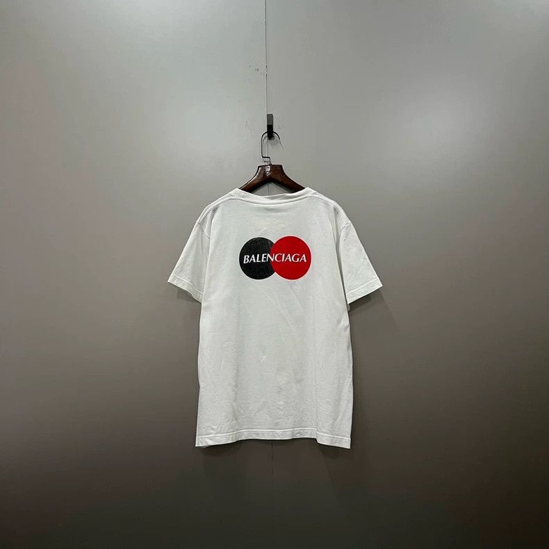 Balenciaga Balenciaga White Pattern Printed Logo Short Sleeve Size US L / EU 52-54 / 3 - 2 Thumbnail