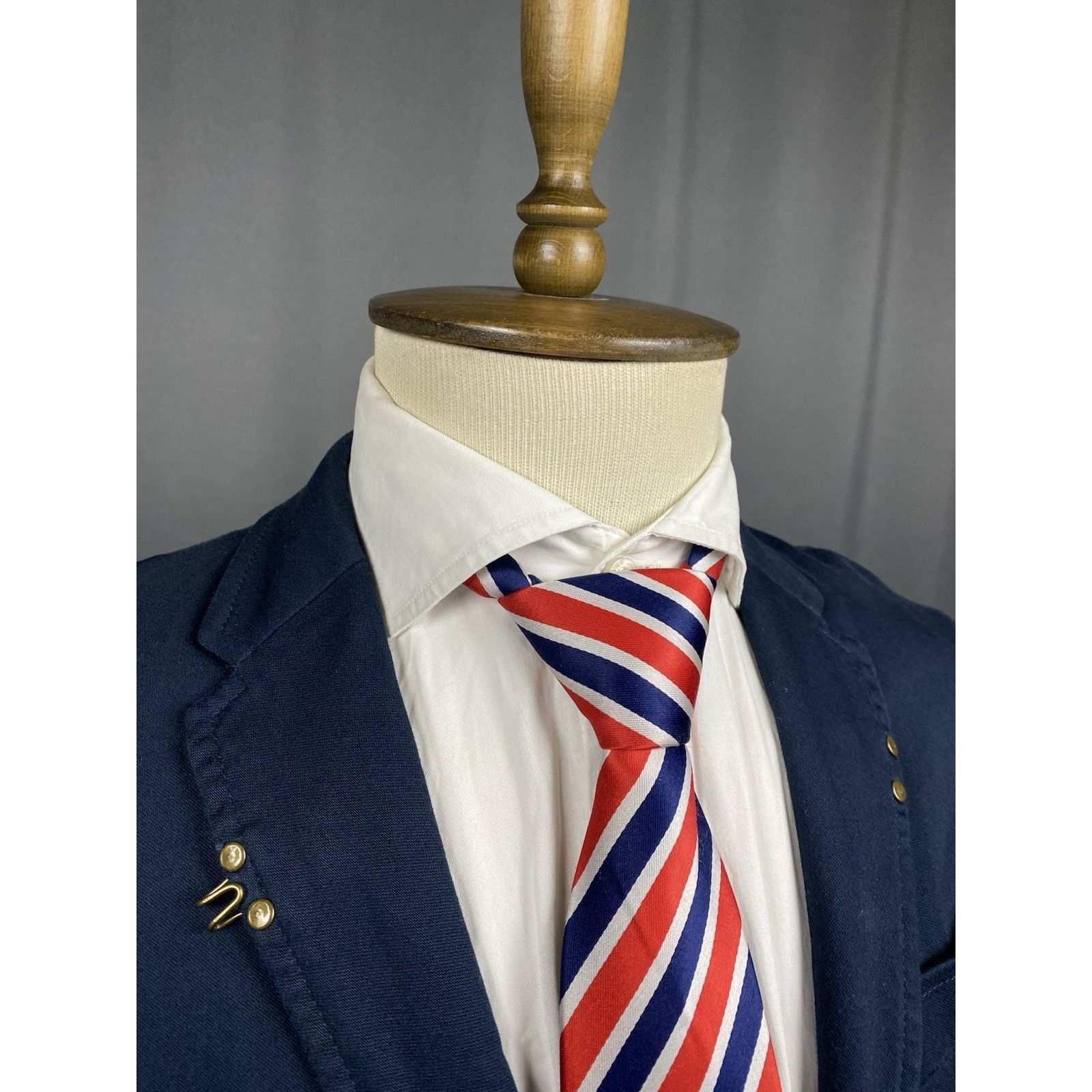 Burberry Burberry Men's Blue Wool Lined Blazer Sportcoat Jacket Size Size 50R - 7 Thumbnail