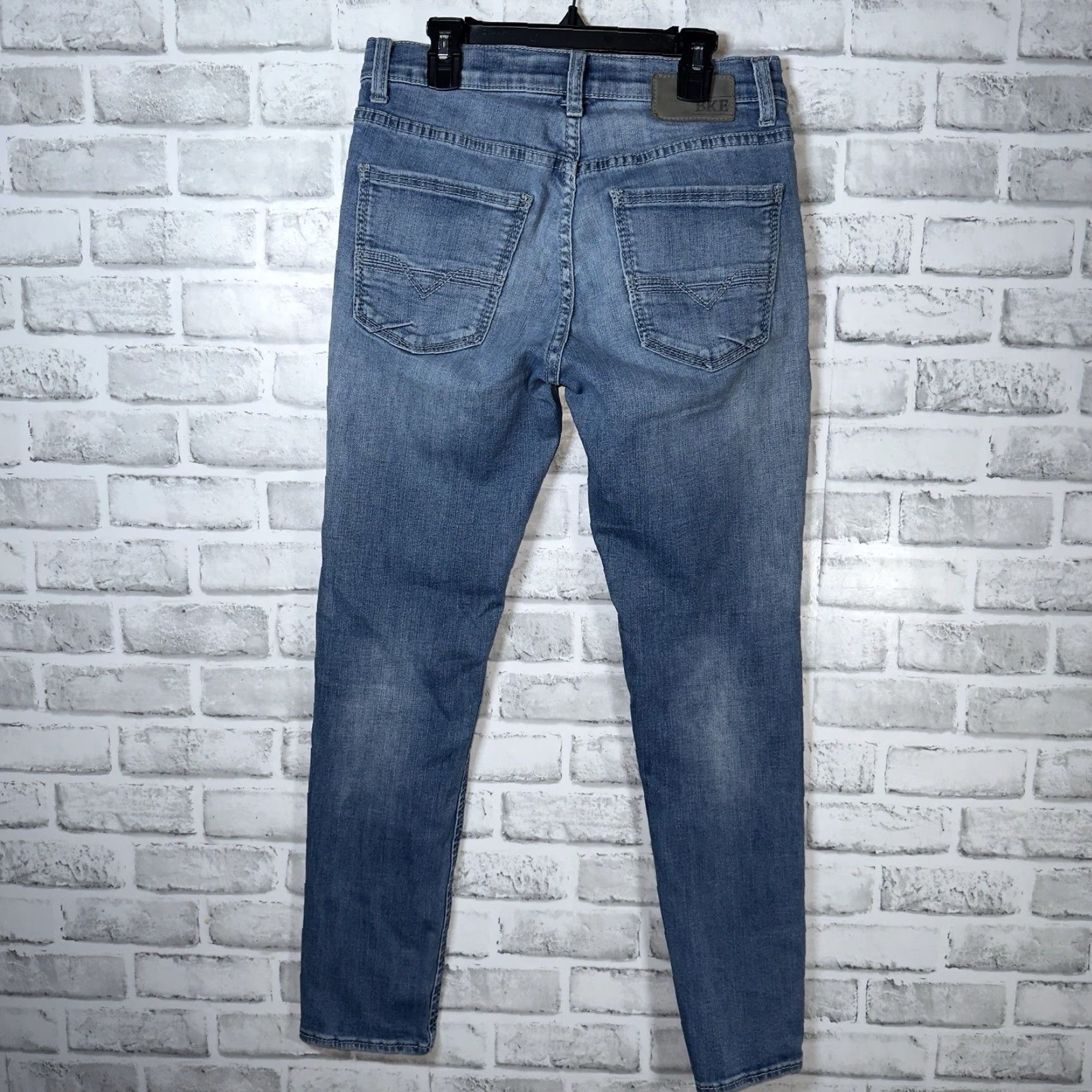 BKE BKE Skinny Alec Jeans Mens 29x30 Blue Cotton Blend Skinny Jeans Regular Fit 30 Inseam Mens Department Denim Style Size US 29 - 5 Thumbnail