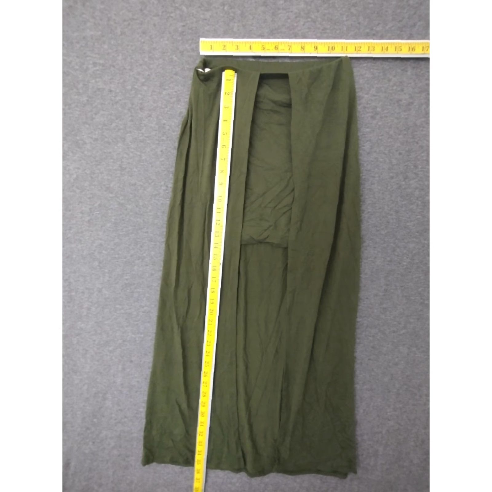 Vintage Codigo Skirt Army Green Maxi Wrap Around S Women Size 28" / US 6 / IT 42 - 4 Thumbnail