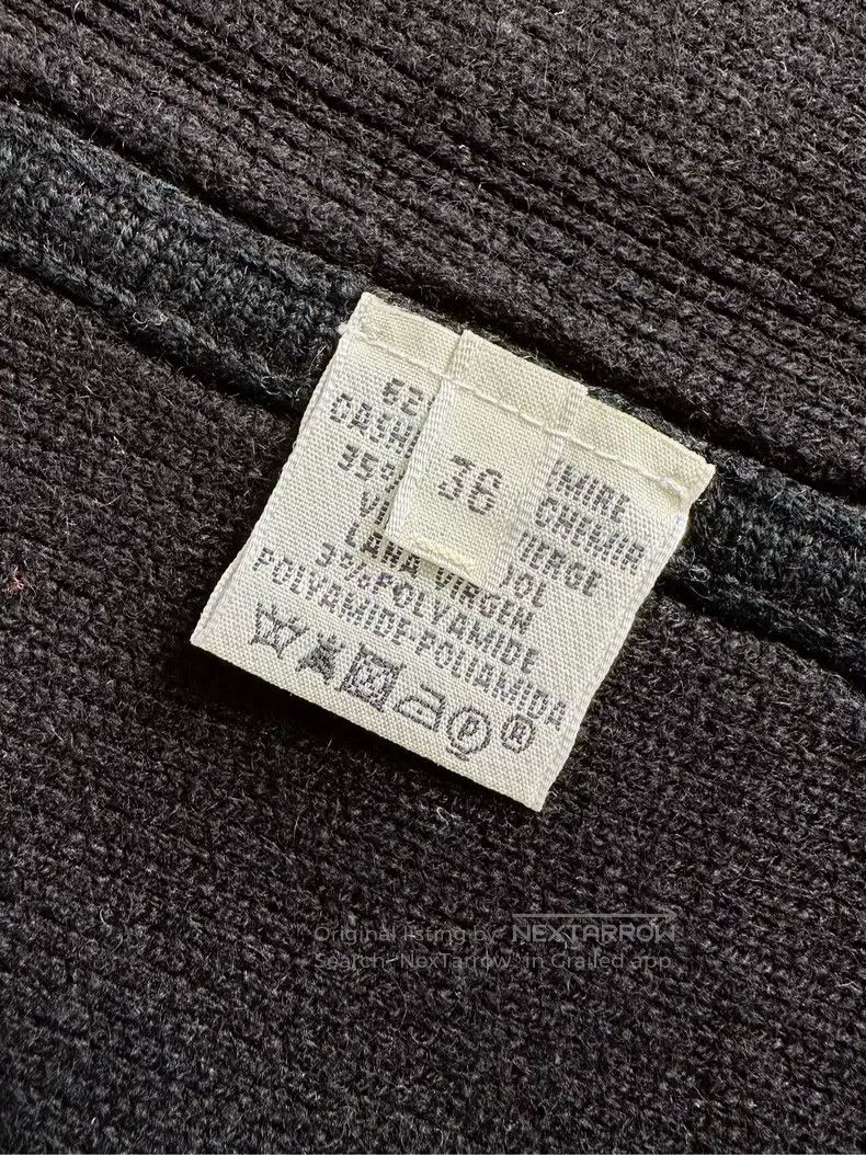 Hermes Hermes Deep V-neck cashmere knitted long shirt, black Size XS / US 0-2 / IT 36-38 - 9 Thumbnail