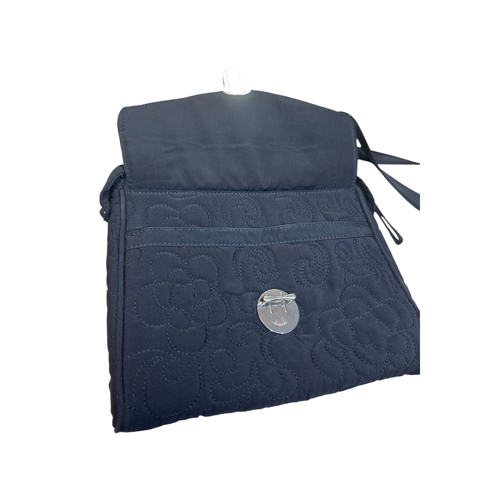 Vera Bradley Vera Bradley Womens Black Quilted Polyester Shoulder Crossbo Size ONE SIZE - 6 Thumbnail