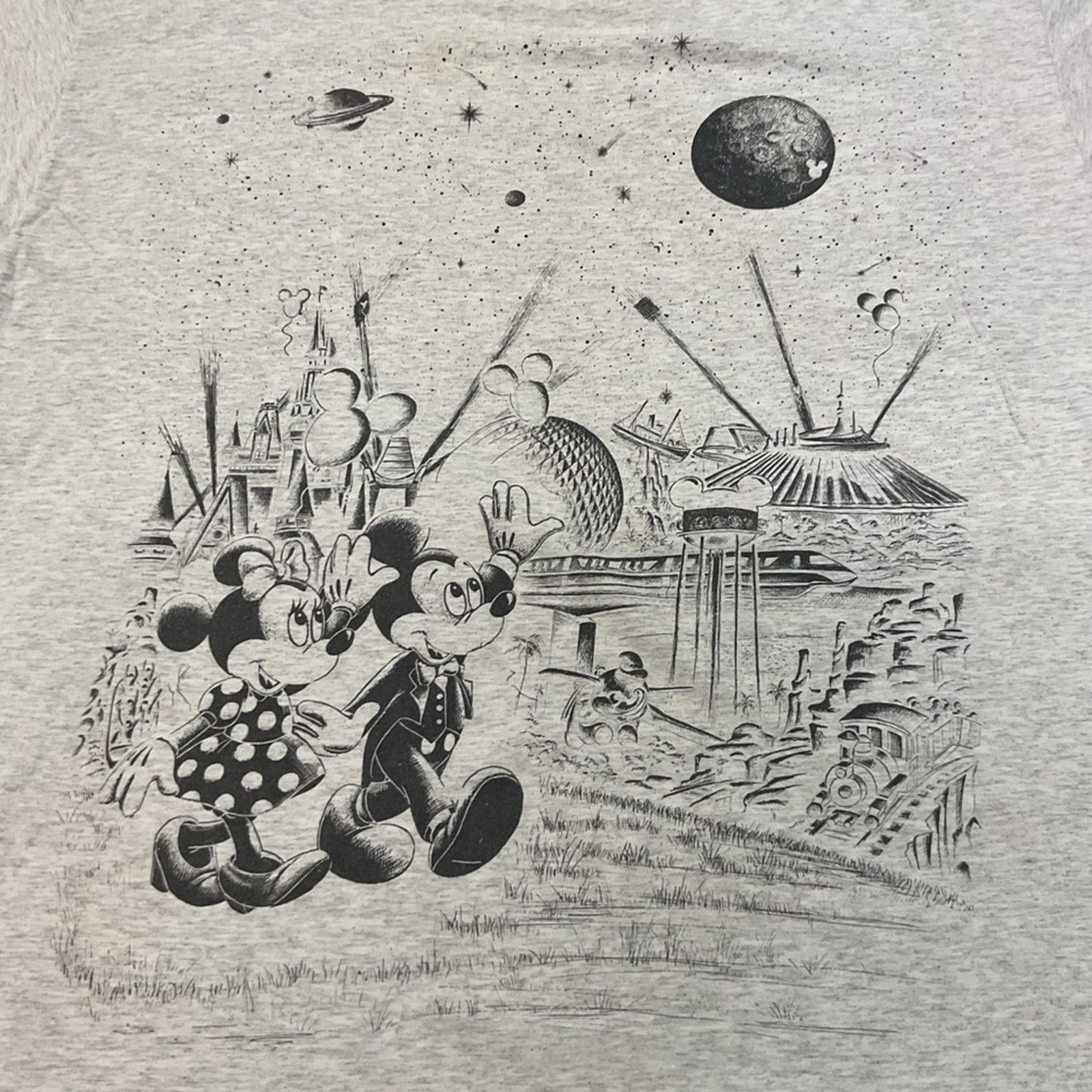 Disney Vintage 90’s Disney Design Tomorrowland T-Shirt Size US XXL / EU 58 / 5 - 5 Thumbnail