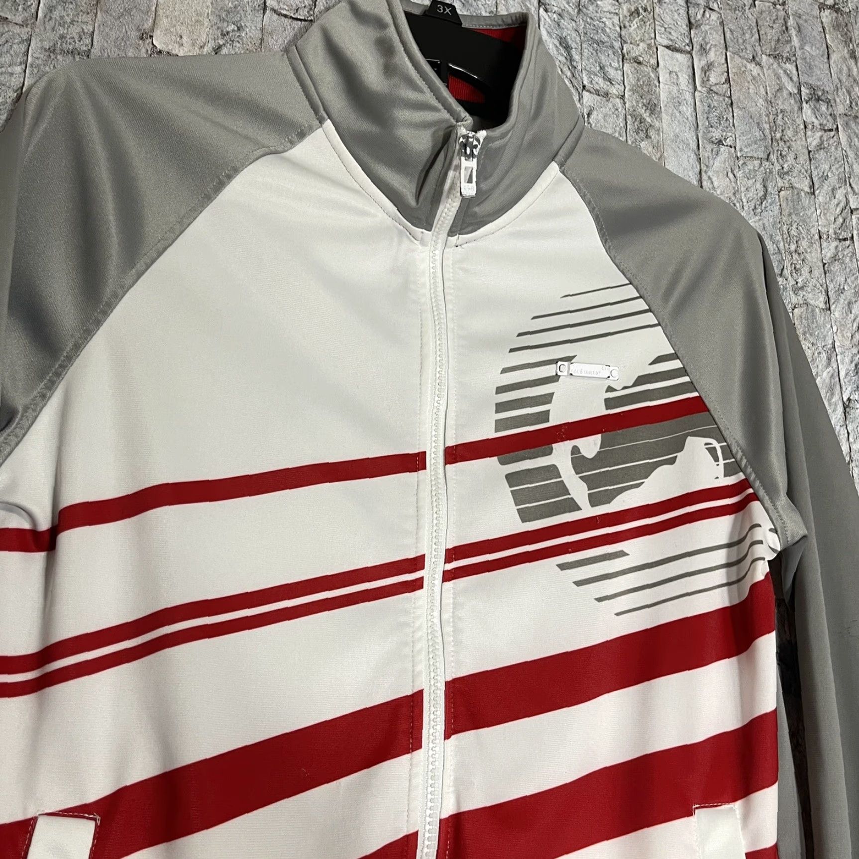 Ecko Unltd. VINTAGE Ecko Unltd. Track Jacket Gray Red White Rhino Full Zip Mens M Jacket Size US M / EU 48-50 / 2 - 3 Thumbnail