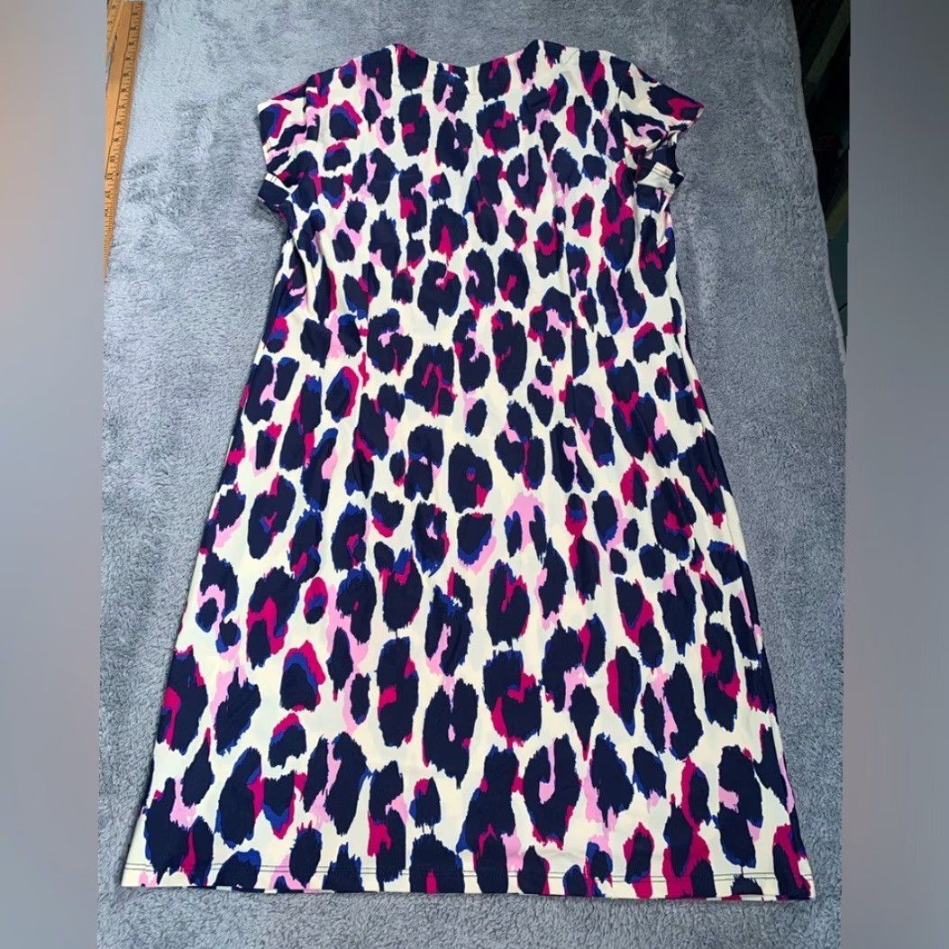 Pinko Jude Connally Dress Pink and Purple Leopard Print Size S / US 4 / IT 40 - 6 Thumbnail