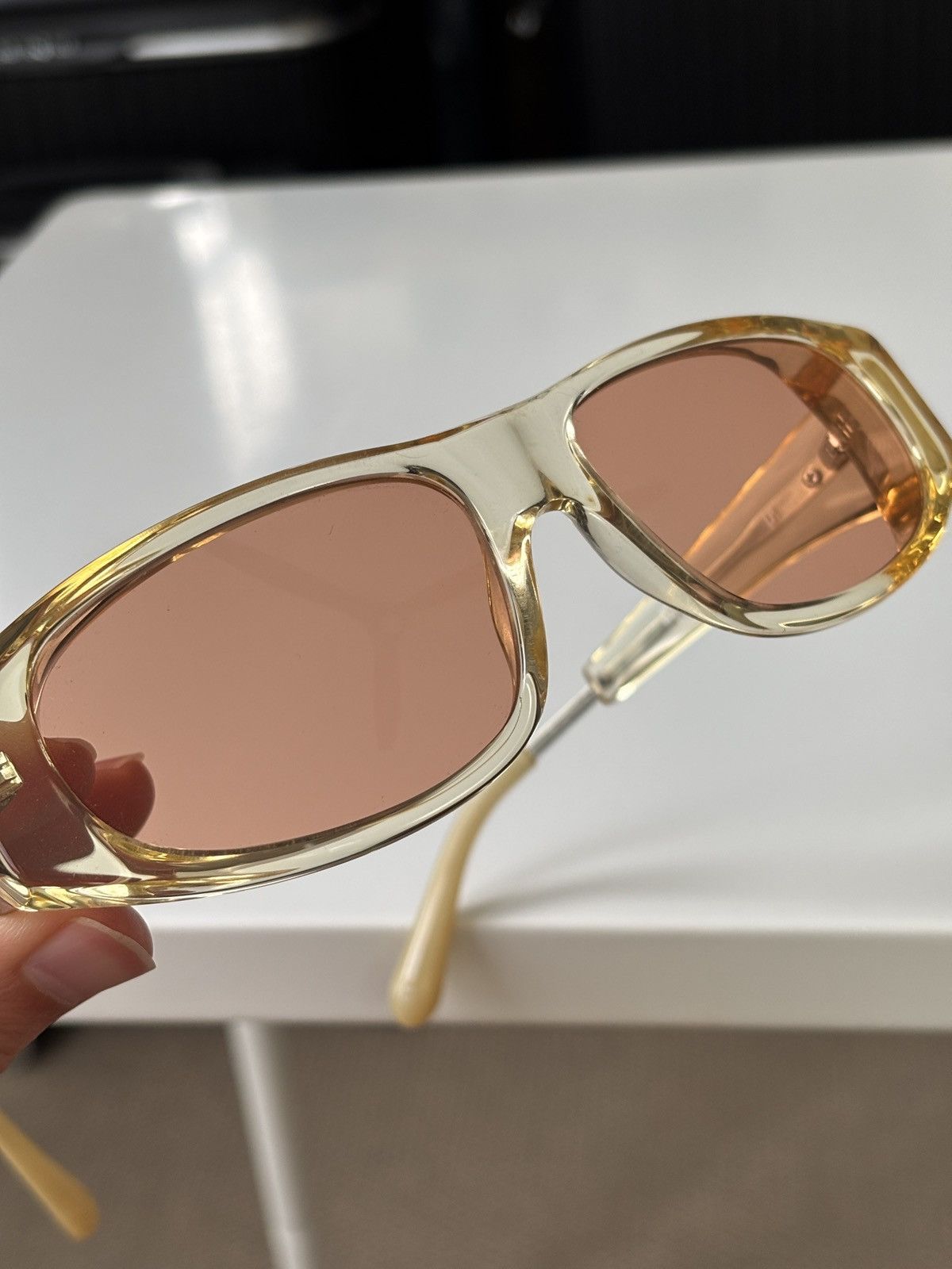 Dries Van Noten × Linda Farrow Transparent sunglasses Size ONE SIZE - 1 Thumbnail
