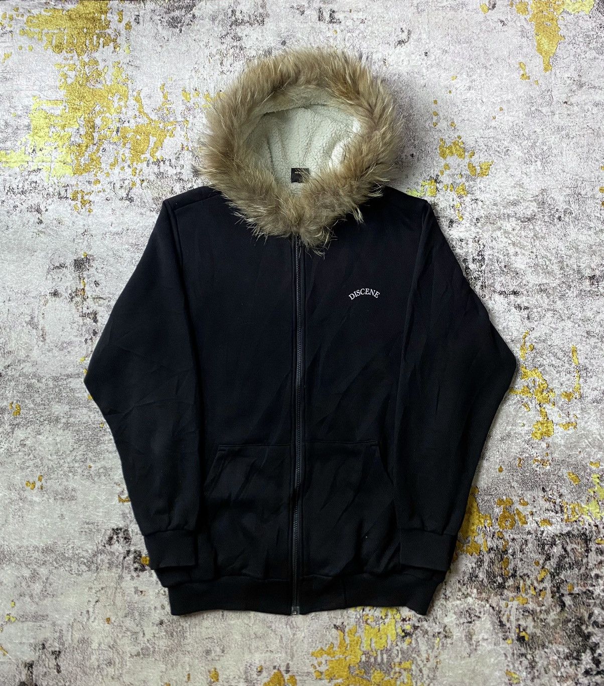 Japanese Brand LGB Le Grande Bleu style black fur parka hoodie