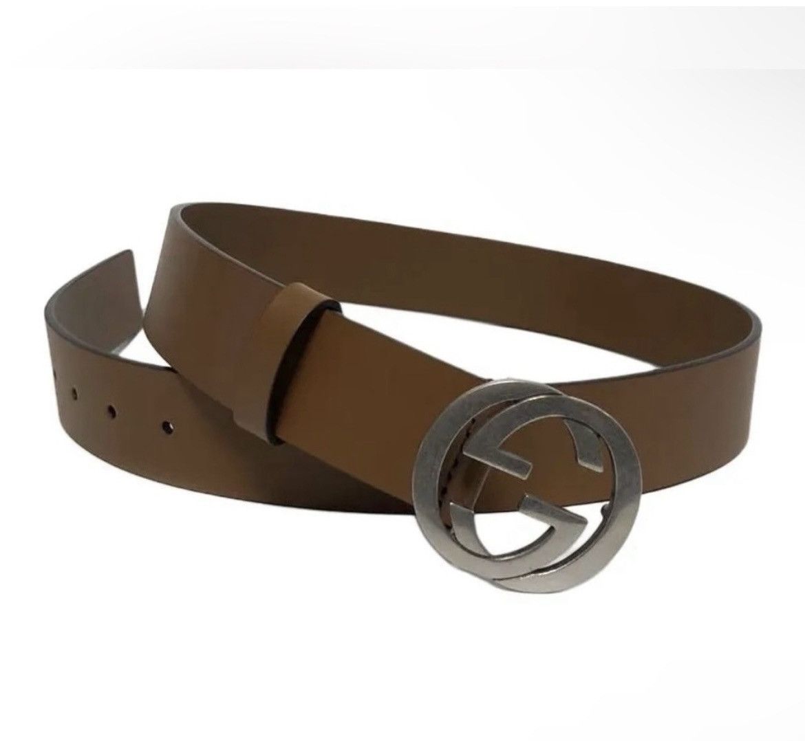 Gucci Interlocking G Signature Leather Belt 1.5 inch Width