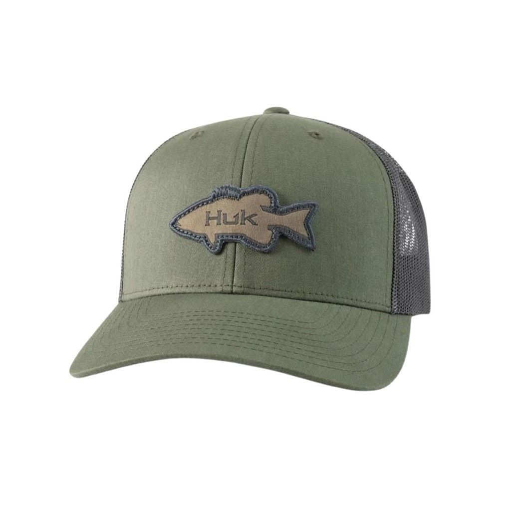 Other NEW HUK Fishing Hat Bass Logo Moss Green Anti-Glare SnapBack Size ONE SIZE - 1 Thumbnail