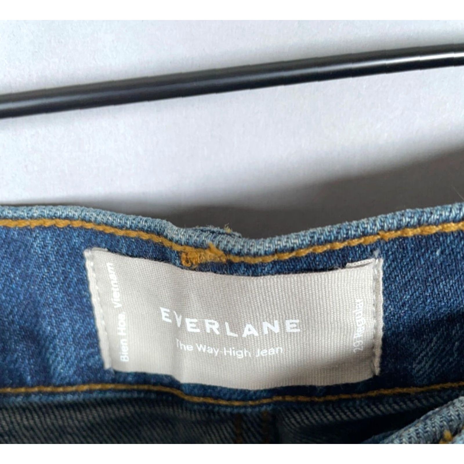 Everlane Everlane High Rise Straight Leg Jeans Women's 29 Blue Denim Regular Fit Size 29" - 3 Thumbnail