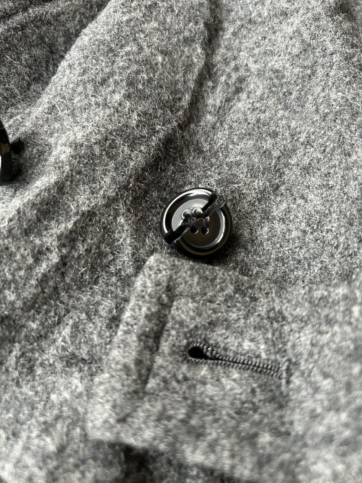 Japanese Brand × Yohji Yamamoto Ined Wool Long Coat Size US S / EU 44-46 / 1 - 9 Thumbnail