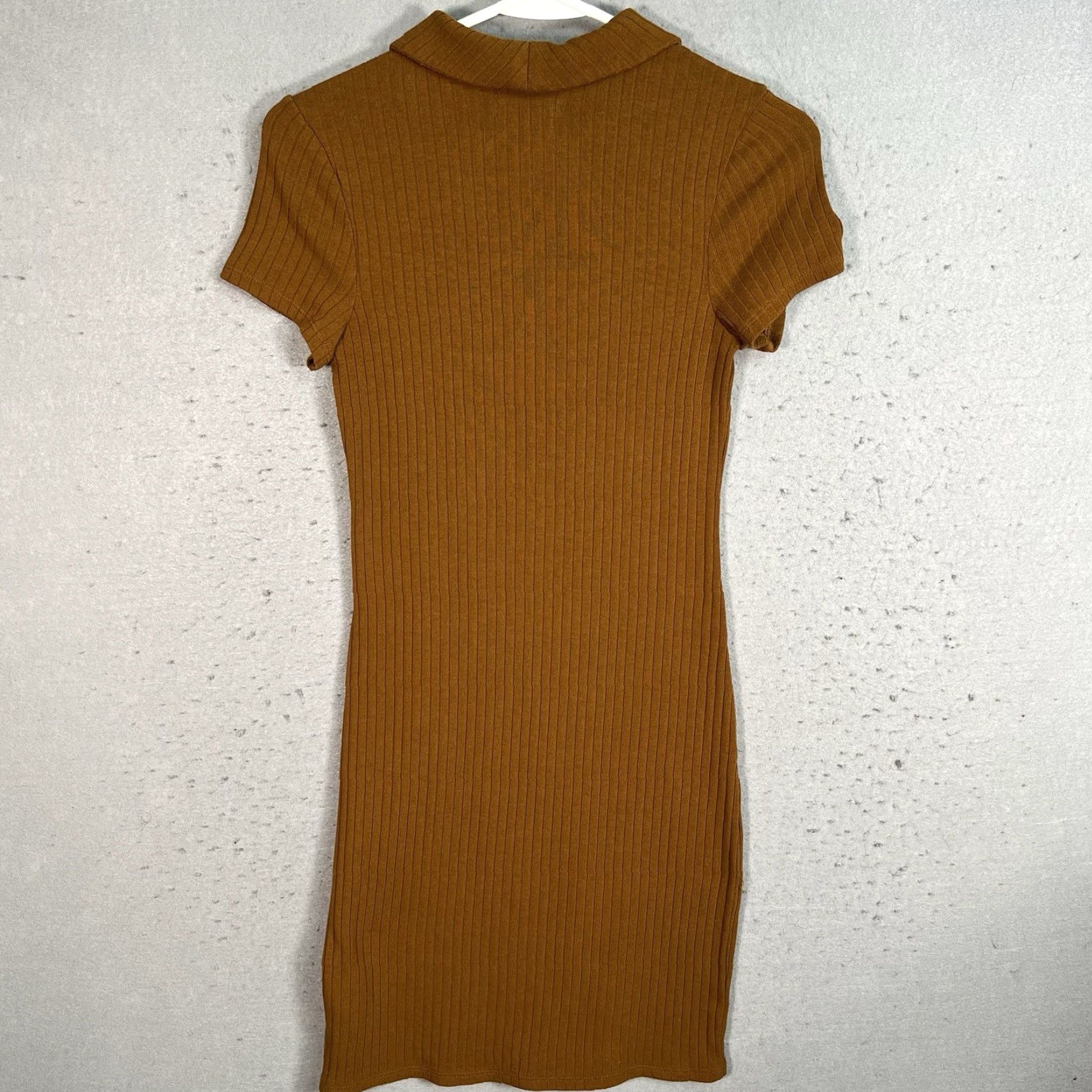 Madewell VINTAGE Madewell Ribbed Polo Knit Mini Dress Shirt Womens Small Brown Size S / US 4 / IT 40 - 2 Thumbnail