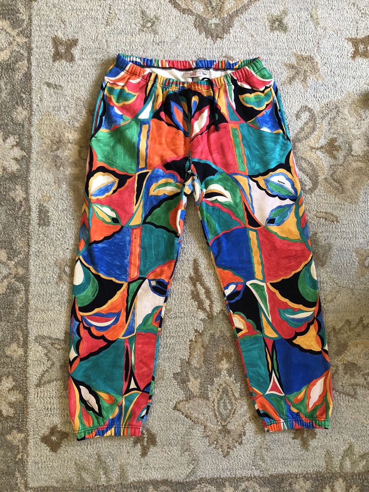 image of Emilio x Supreme Emilo Pucci Sweatpants in Pink, Men's (Size 33)