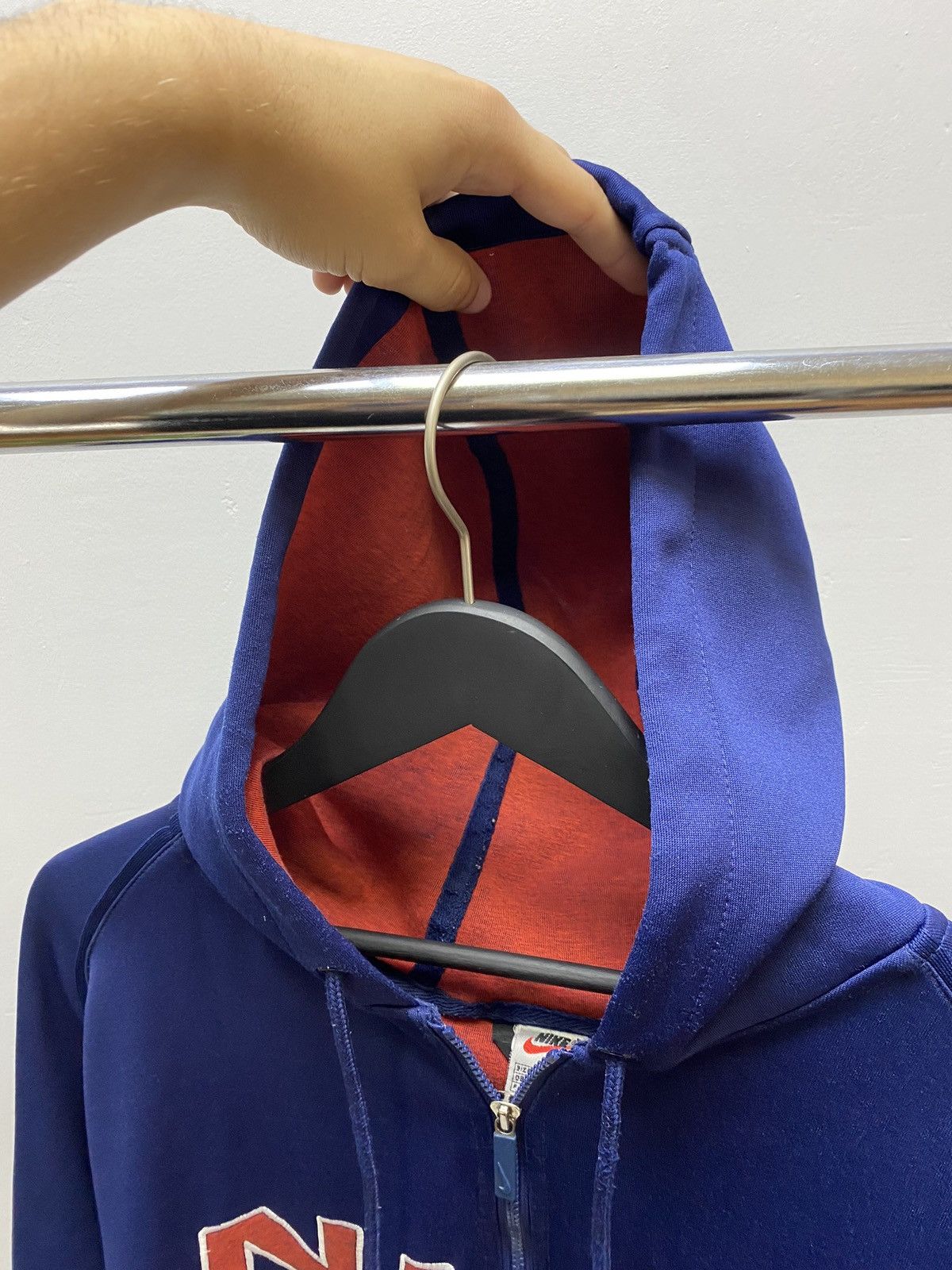 Nike × Vintage 90s NIKE Zip HOODED Y2k CENTRAL HOODIE Size US L / EU 52-54 / 3 - 9 Thumbnail