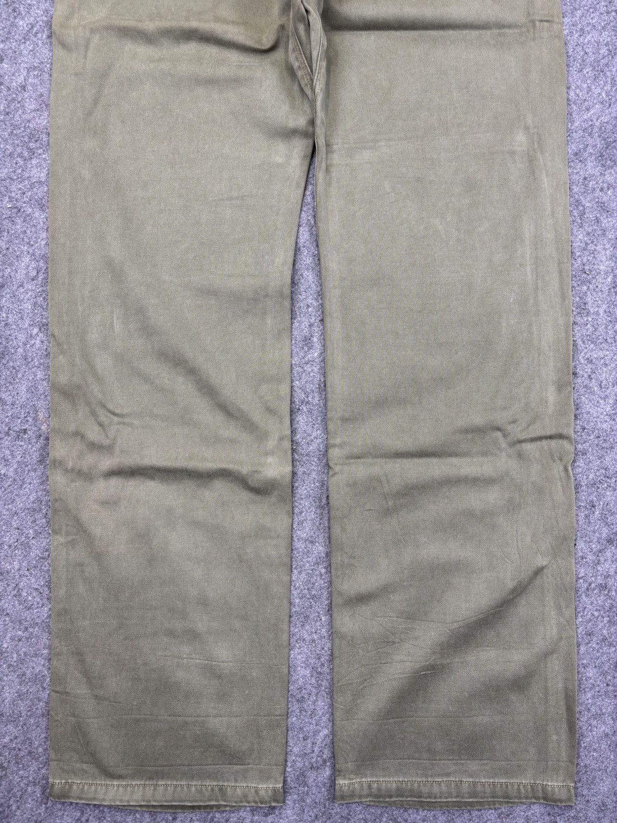 Japanese Brand 💥SPELLBOUND Japan Military Green Triple Stitch Pant F883 Size US 34 / EU 50 - 7 Thumbnail