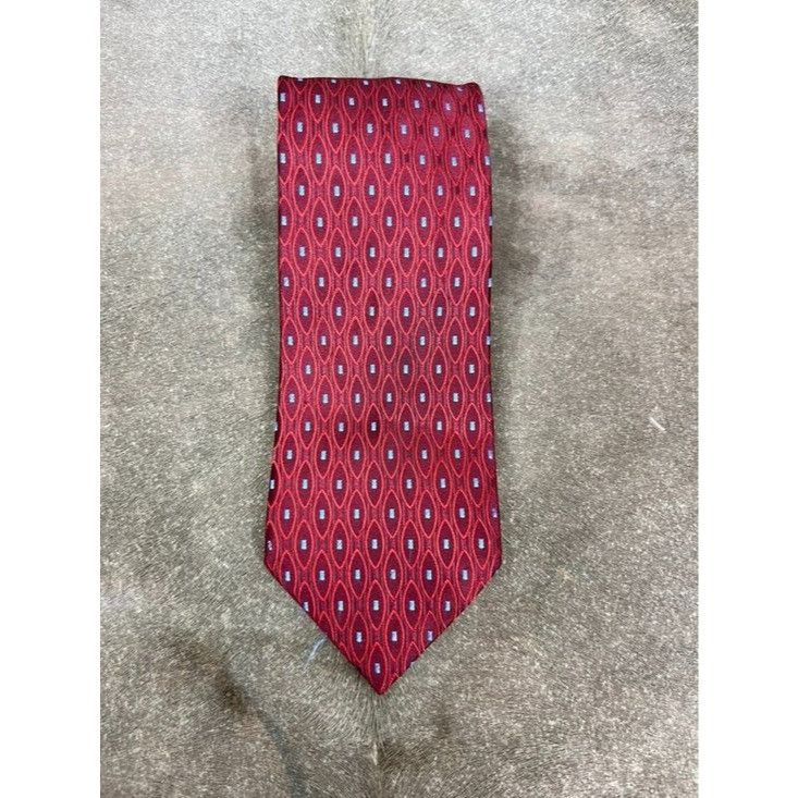 Ermenegildo Zegna Ermenegildo Zegna Ovals Silk Tie Geometric Made in Italy Size ONE SIZE - 1 Thumbnail