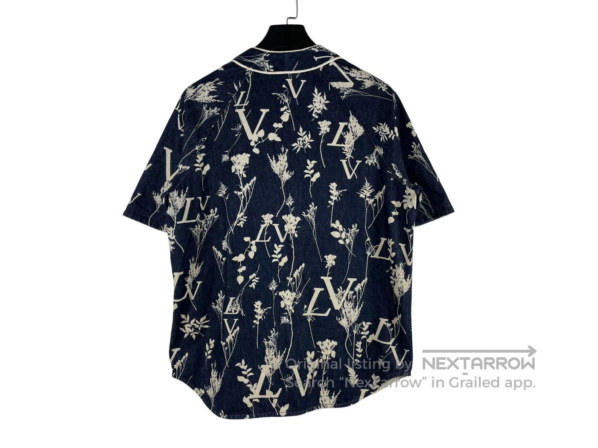 Louis Vuitton Louis Vuitton Wheat Pattern Denim Baseball Short Sleeve Sh Size US XS / EU 42 / 0 - 2 Thumbnail