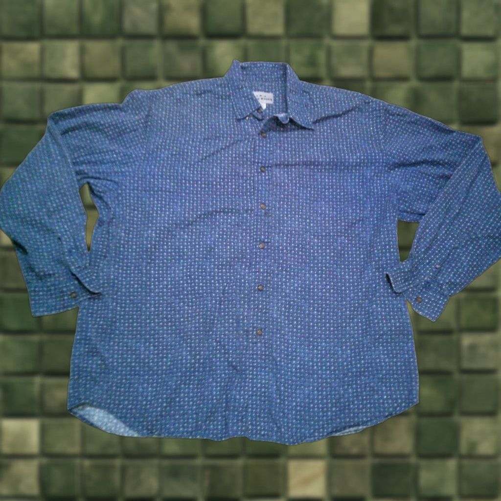 Eddie Bauer VINTAGE Eddie Bauer Button-Up Shirt Mens XL Blue 90s Wool? Wait. Size US XL / EU 56 / 4 - 1 Thumbnail
