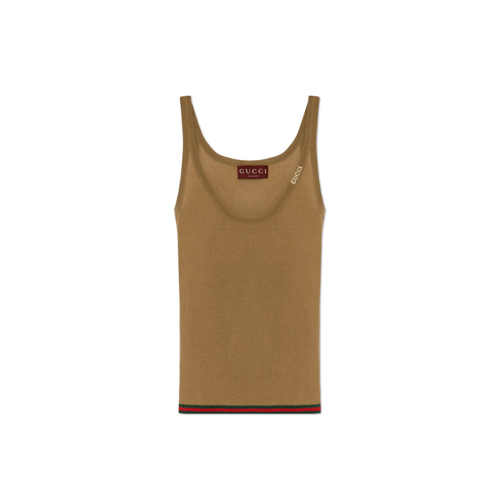 Gucci GUCCI Brown Cashmere Spaghetti Strap Top New & Authentic (Wo Size S / US 4 / IT 40 - 1 Preview