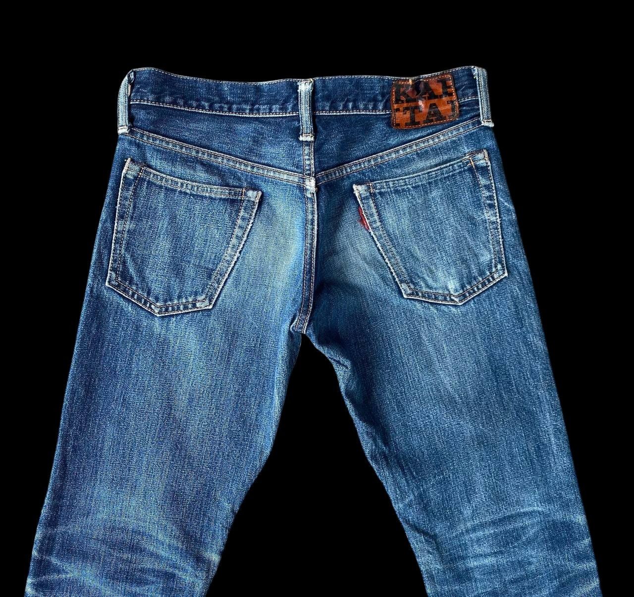 Kapital VINTAGE KAPITAL BY KIRO HIRATA FADED BLUE LOWRISE SLIMFIT Size US 27 - 6 Thumbnail