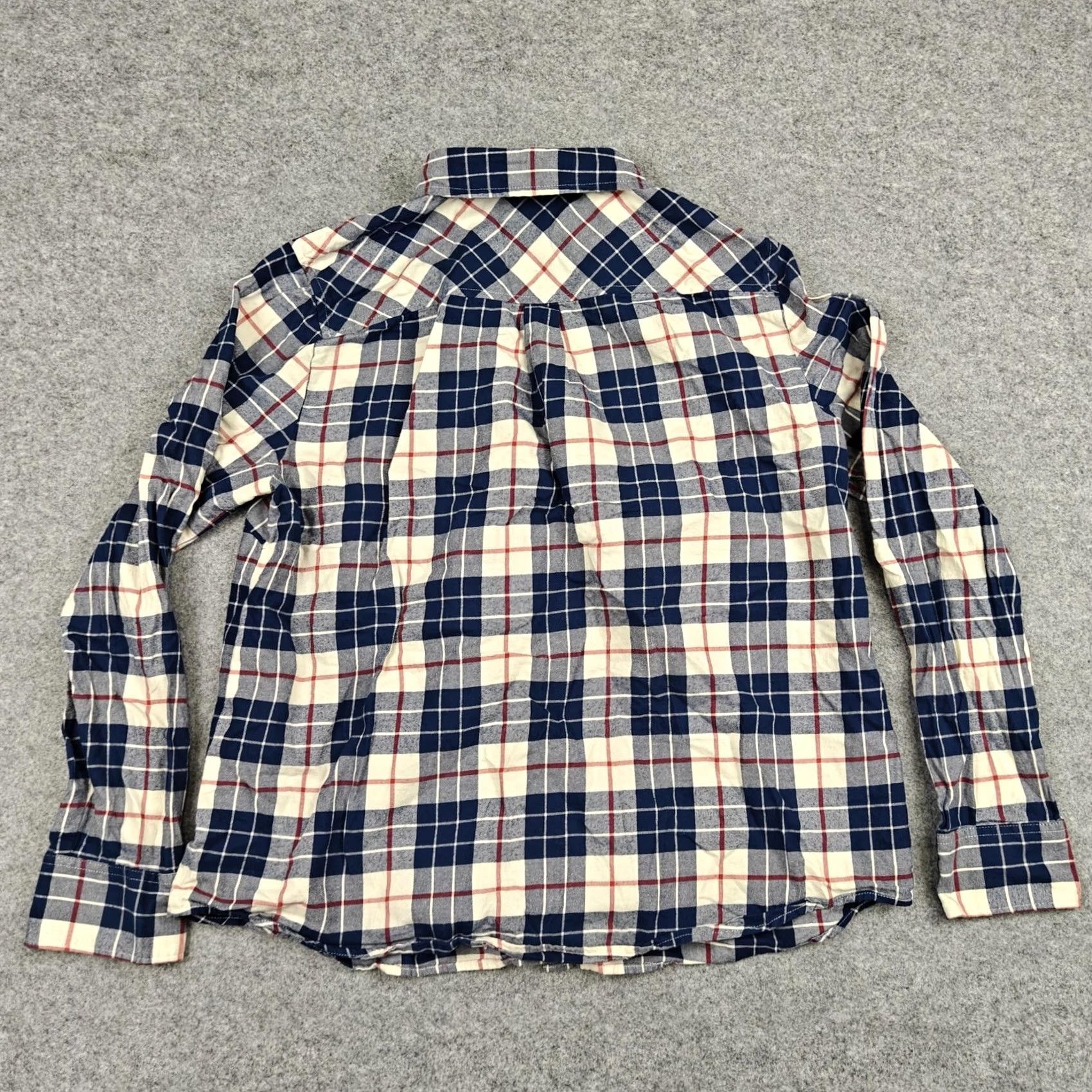 J.Crew J Crew Shirt Womens Large Blue Plaid Flannel Button Front Cotton Long Sleeve Size L / US 10 / IT 46 - 5 Thumbnail
