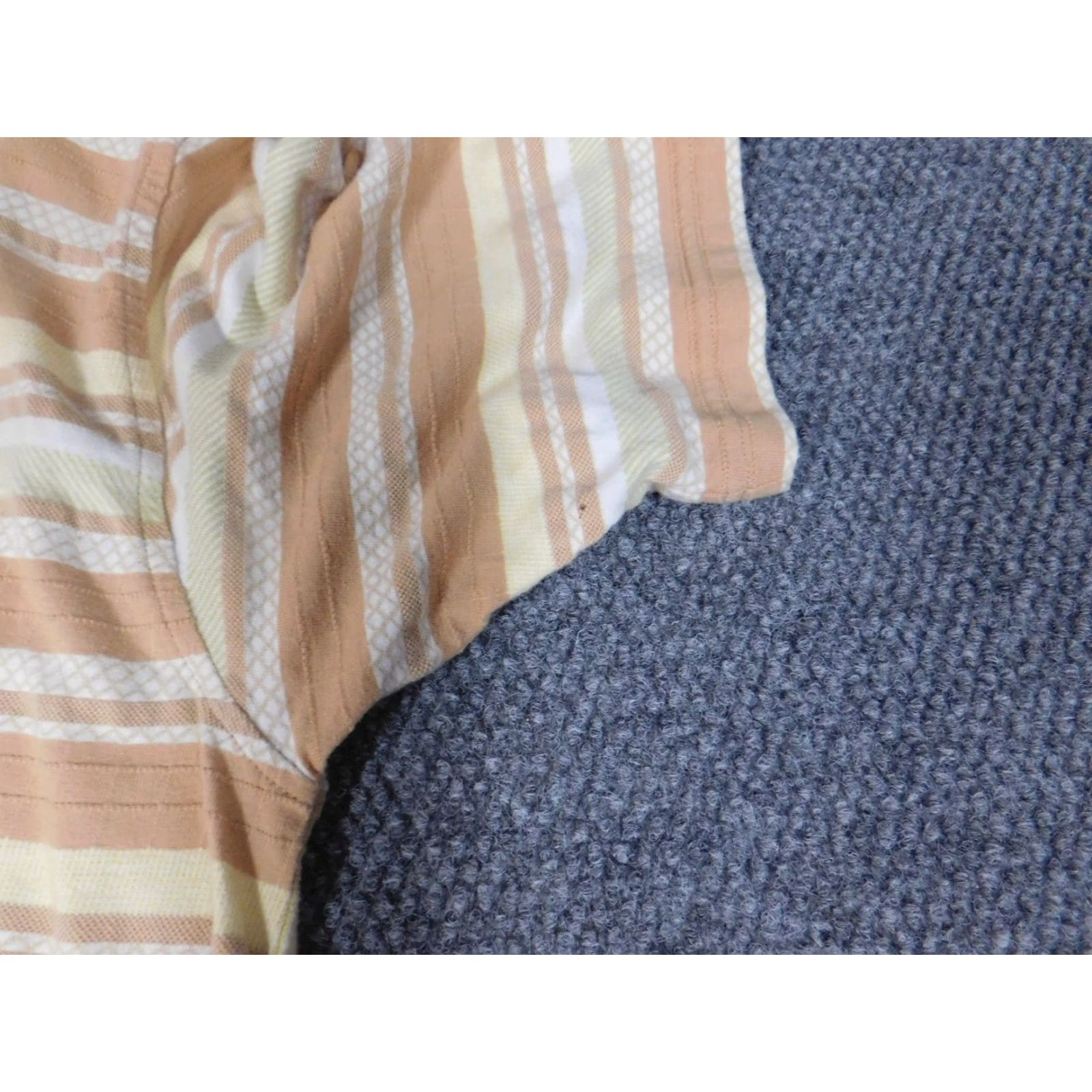 Enyce Enyce Polo Shirt XL Regular Beige Striped Button Short Sleeve Logo Knit Cotton Men Casual Vintage No Size US XL / EU 56 / 4 - 6 Thumbnail