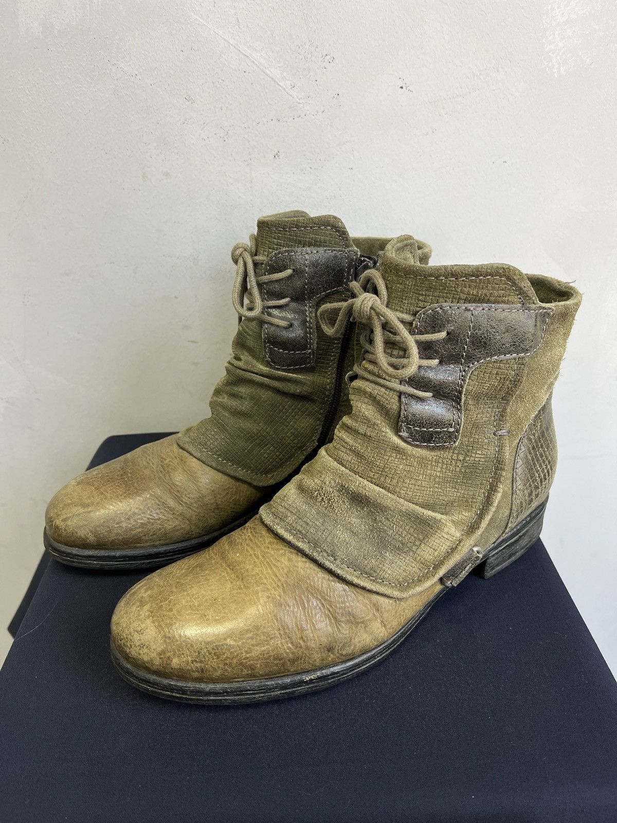 A.S.98 Avant garde leather ankle moto boots guidi style 90s Size US 7.5 / EU 40-41 - 7 Thumbnail
