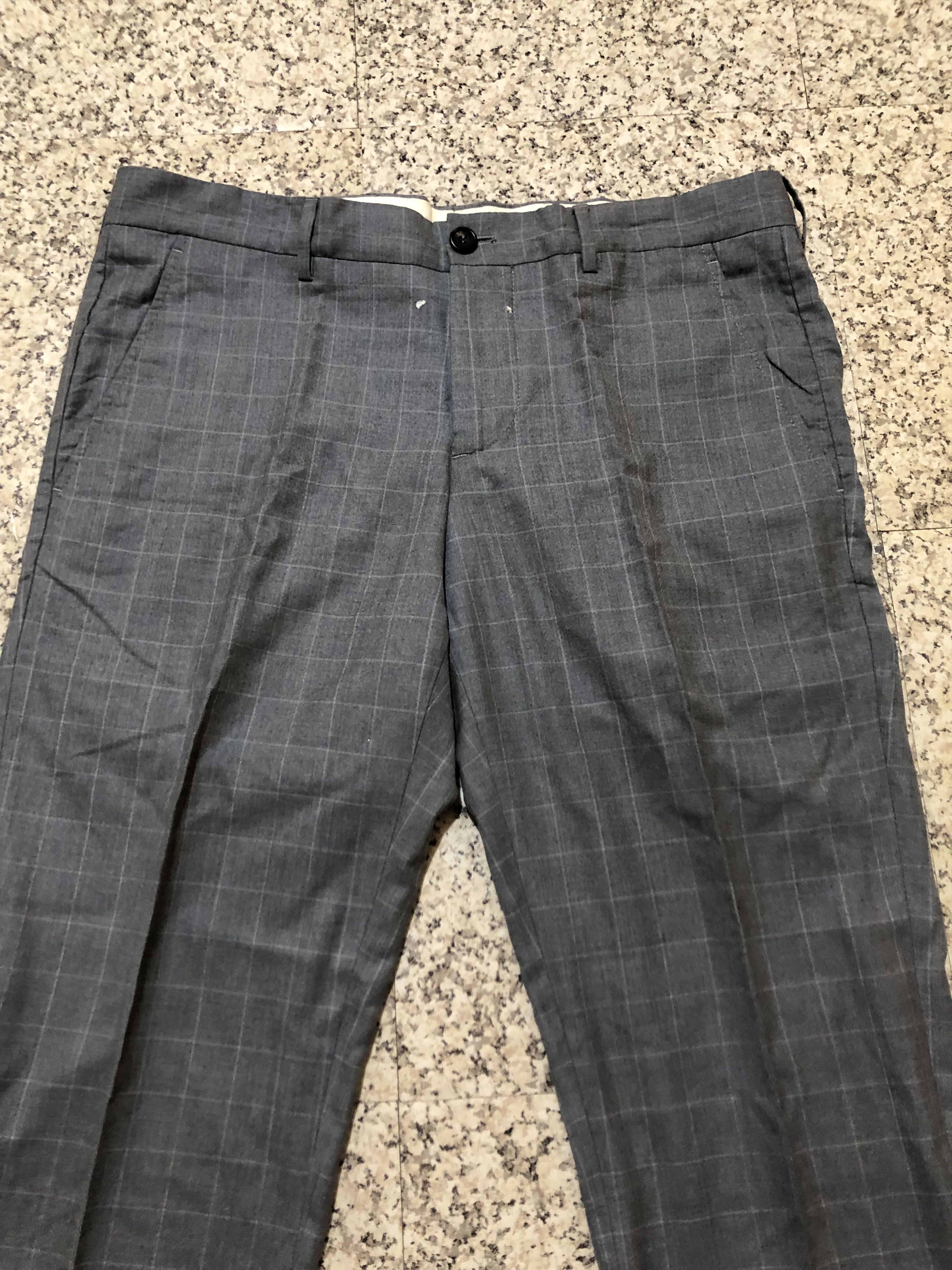 Brunello Cucinelli Brunello Cucinelli Windowpane Plaid Virgin Wool Trousers Size US 35 - 2 Thumbnail