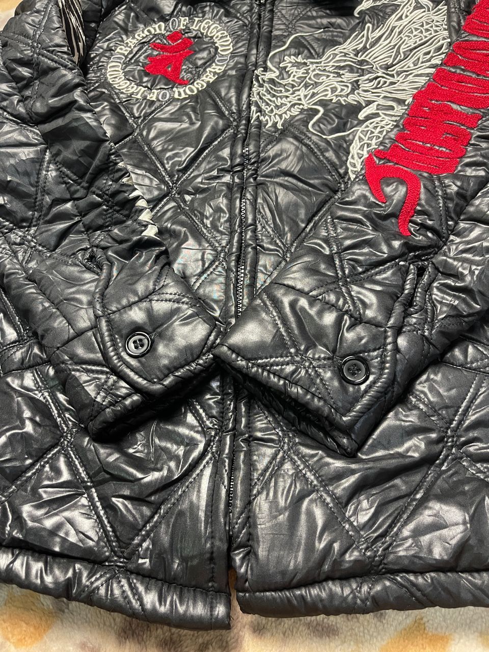Japanese Brand Hanatabi Gakudan Embroided Sukajan Puffer Jacket Size US M / EU 48-50 / 2 - 11 Thumbnail