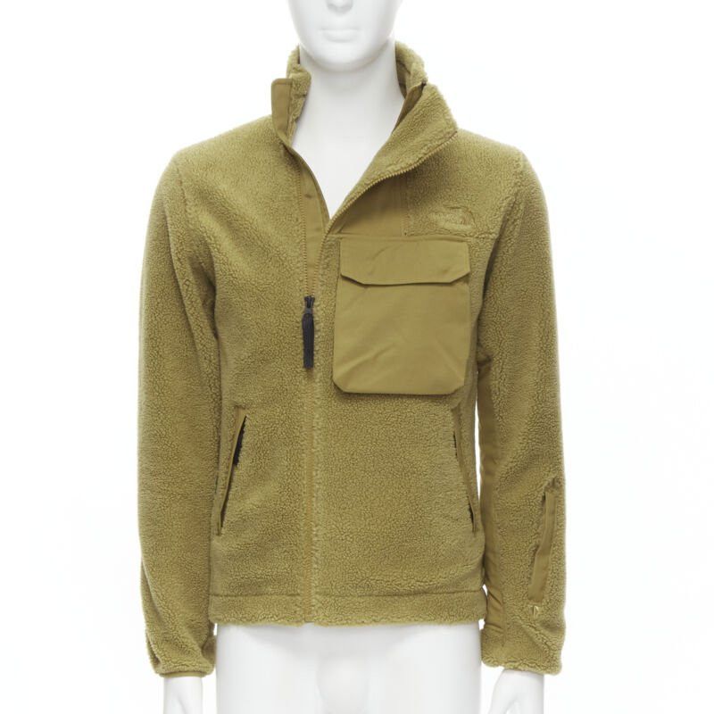 The North Face NORTH FACE tan brown fleece patch flap pocket asymmetric zip up jacket XS S Size US XS / EU 42 / 0 - 1 Thumbnail