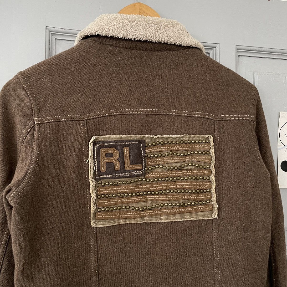 Polo Ralph Lauren × Vintage Vintage Avantgarde POLO JEANS C.O. Brown Wool Sherpa M100 Size S / US 4 / IT 40 - 3 Thumbnail