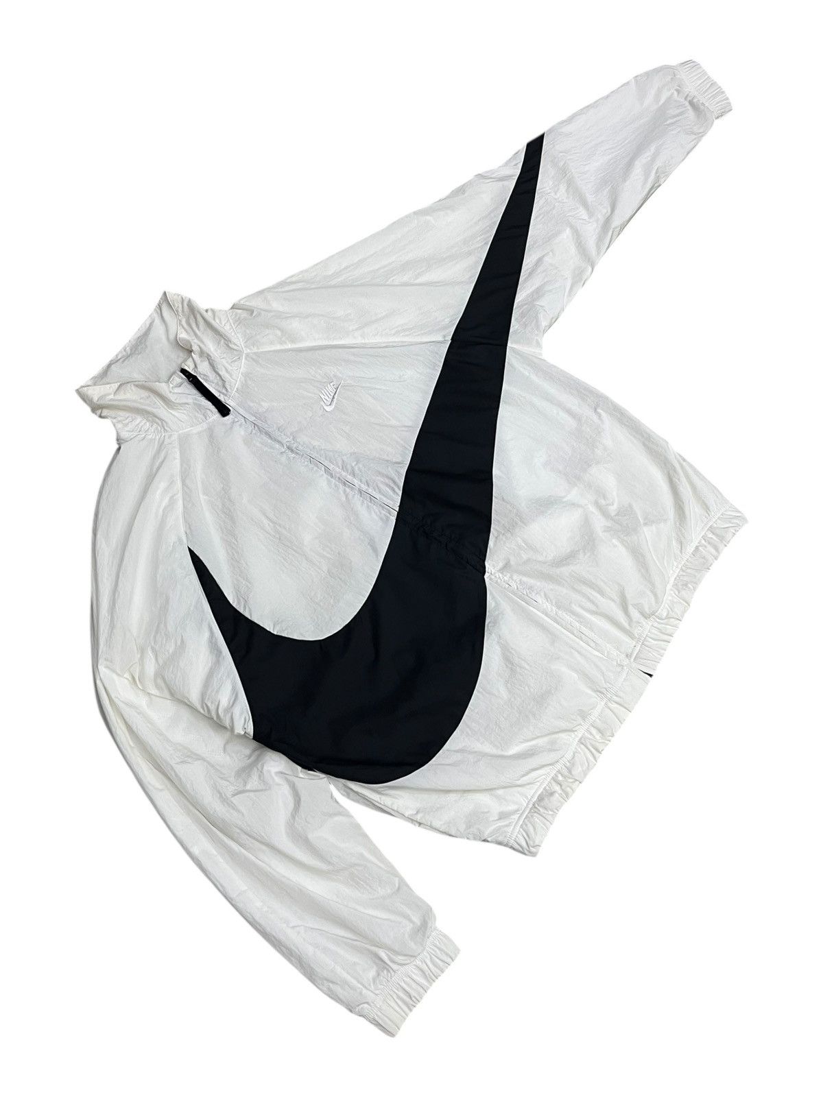 Nike Ultra Rare Vintage Nike Big Swoosh Black Tag Y2K Windbreaker Size L / US 10 / IT 46 - 4 Thumbnail