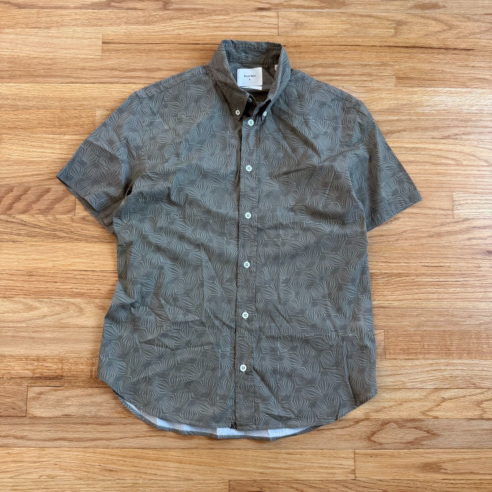 Billy Reid Billy Reid Murphy Shirt Shirt Sleeve in Olive Size US S / EU 44-46 / 1 - 2 Thumbnail