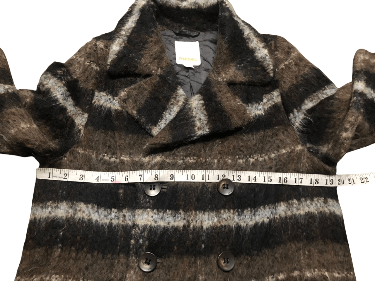 Diesel Diesel Checked Mohair Double Breasted Overcoat Size XS / US 0-2 / IT 36-38 - 16 Thumbnail