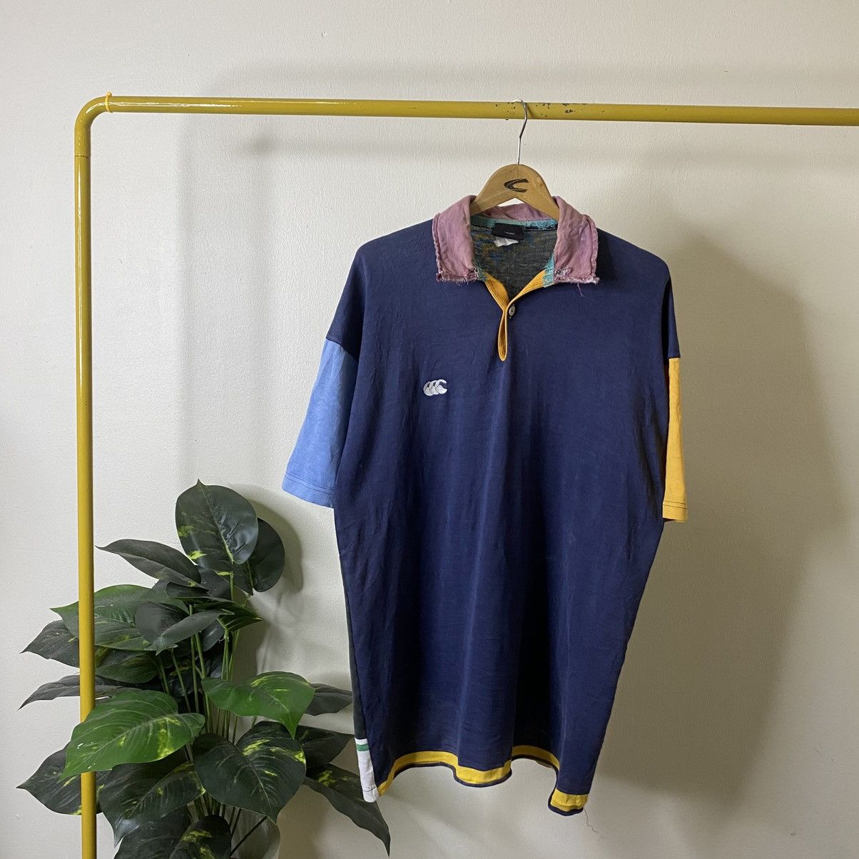 Canterbury of New Zealand 1990s Canterbury Multicolor Rugby Jersey Distressed Size US XXL / EU 58 / 5 - 1 Thumbnail
