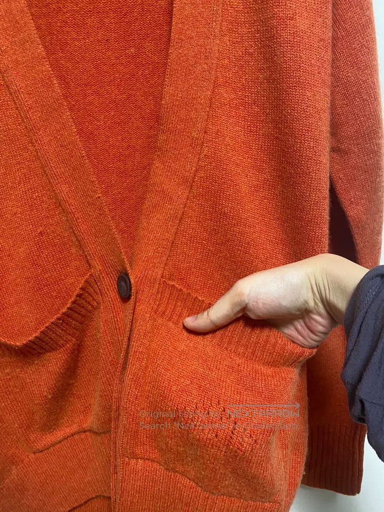 Hermes Hermes Cashmere orange suit Size XXS / US 00 / IT 34 - 4 Thumbnail