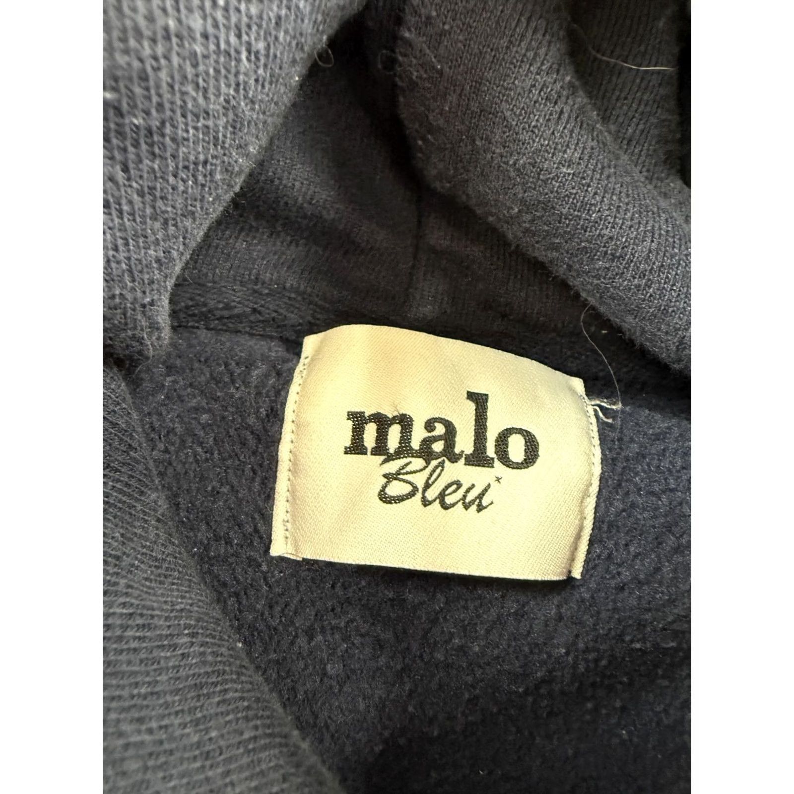 Malo Malo Bleu Hoodie Sweatshirt Mens Small Blue Pullover Fleece Hooded Pockets Crew Neck Size US S / EU 44-46 / 1 - 3 Thumbnail