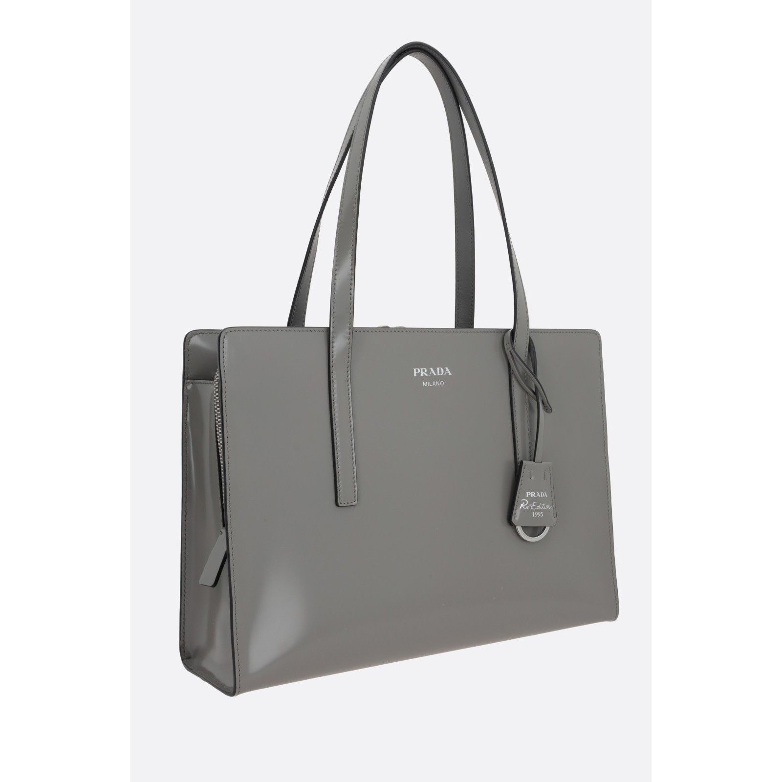 Prada PRADA Re-Edition 1995 Medium Marble Gray Leather Top Handle Size ONE SIZE - 2 Thumbnail
