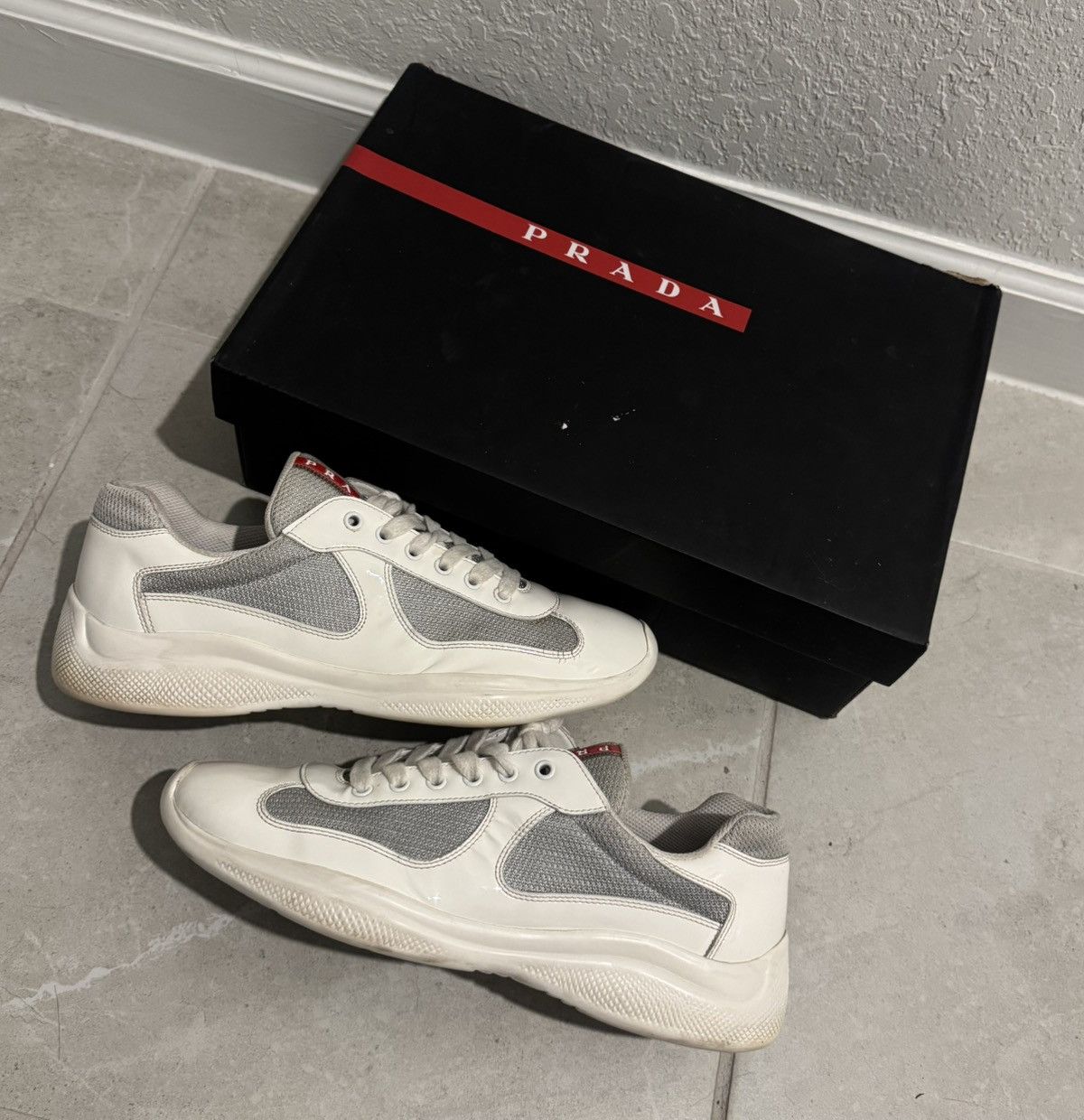 Prada PRADA America Cup White Sneaker Size US 10 / EU 43 - 2 Thumbnail