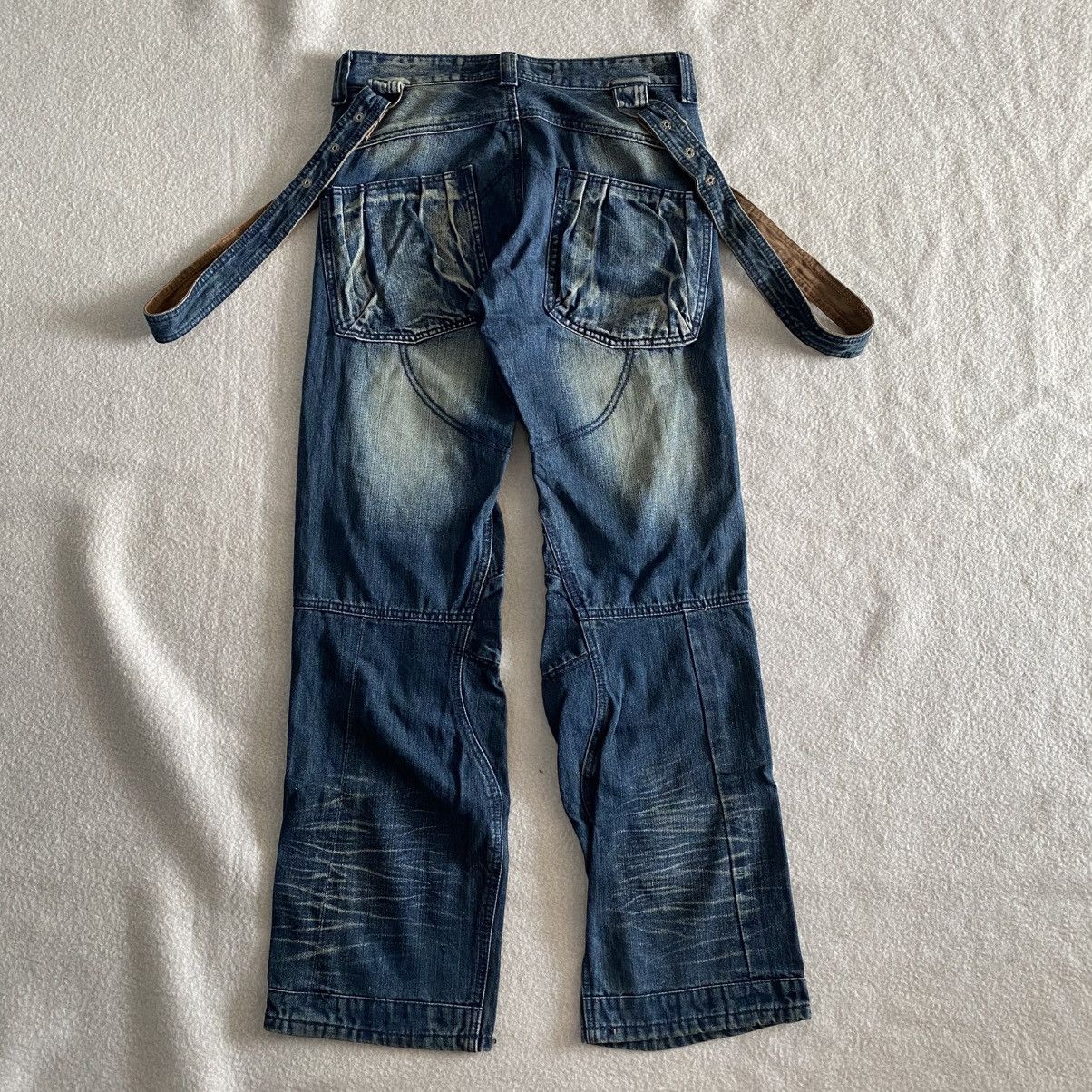 If Six Was Nine × Japanese Brand Rain King Of Hip Hop Brand Suspender Jeans w30 Size US 30 / EU 46 - 6 Thumbnail