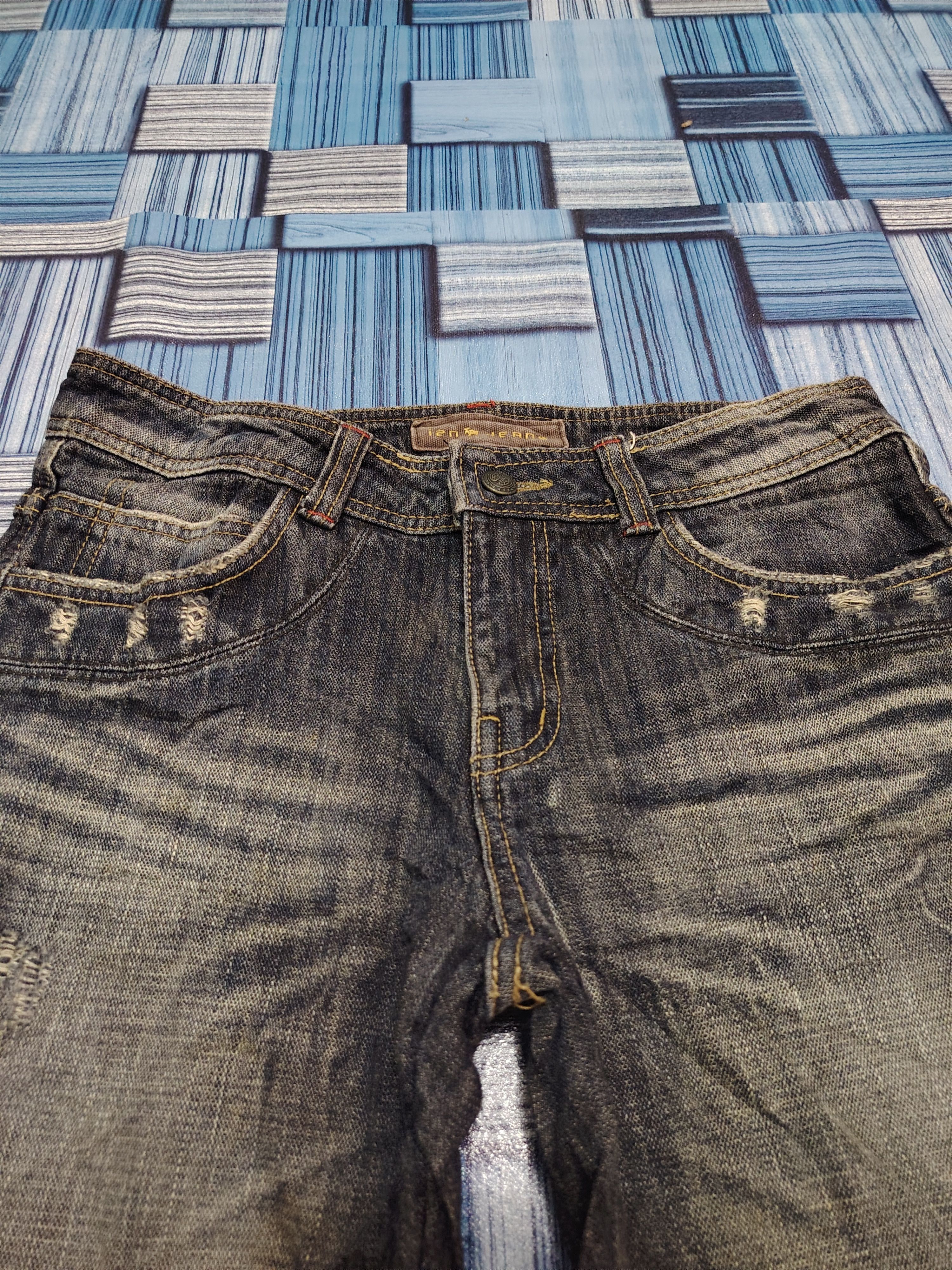 If Six Was Nine Japan I2N Bootcut Jeans Distressed Double Layer Flared Jeans Size US 30 / EU 46 - 3 Thumbnail