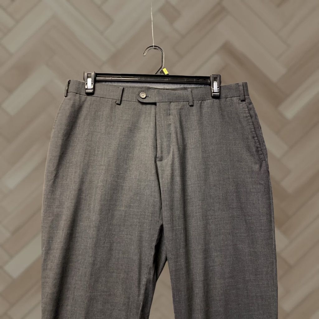 Vintage Indochino Dress Pants Men Size 36 Gray Wool Flat Front Trouser /0804 Size US 36 / EU 52 - 1 Thumbnail