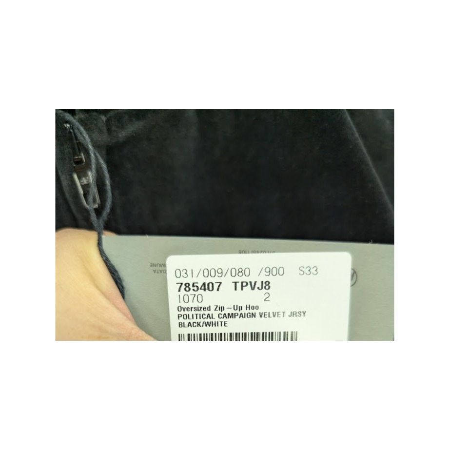 Balenciaga o1rshd1 Oversized Zip-Up Hoodies in Black/White Size US M / EU 48-50 / 2 - 23 Thumbnail